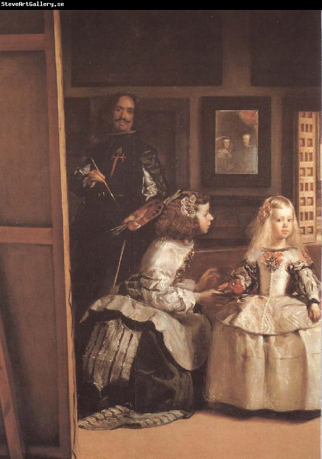 VELAZQUEZ, Diego Rodriguez de Silva y Detail of Palace handmaiden